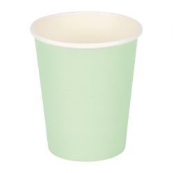 Fiesta Recyclable Coffee Cups Single Wall Turquoise 225ml / 8oz (1000 Pack)