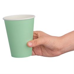 Fiesta Recyclable Single Wall Takeaway Coffee Cups Turquoise 340ml (1000 Pack)