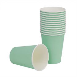 Fiesta Recyclable Single Wall Takeaway Coffee Cups Turquoise 340ml (1000 Pack)