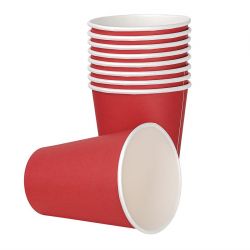 Fiesta Recyclable Single Wall Takeaway Coffee Cups Red 340ml / 12oz (1000 Pack)