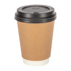 Fiesta Recyclable Coffee Cups Double Wall Kraft 340ml / 12oz (500 Pack)