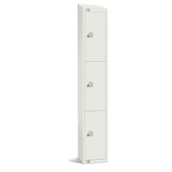 Elite Three Door 450mm Deep Lockers White