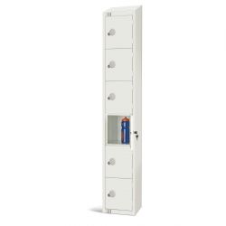 Elite Six Door 450mm Deep Lockers White