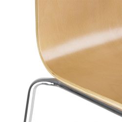 Bolero Square Back Sidechair Natural Finish (4 Pack)
