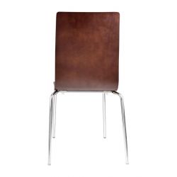 Bolero Square Back Side Chair Dark Chocolate Finish (4 Pack)