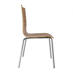 Bolero Square Back Side Chair Zebrano (4 pack)
