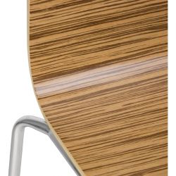 Bolero Square Back Side Chair Zebrano (4 pack)