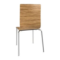 Bolero Square Back Side Chair Zebrano (4 pack)