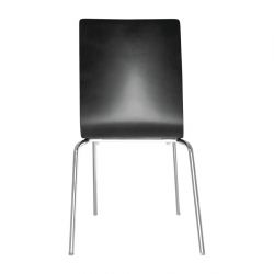 Bolero Black Square Back Side Chair (4 pack)