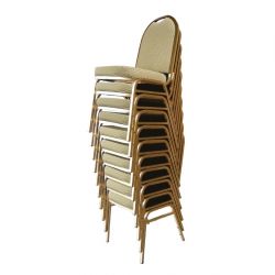 Bolero Steel Banquet Chairs with Neutral Cloth (4 pack)