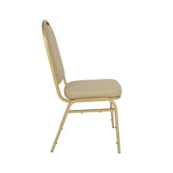 Bolero Steel Banquet Chairs with Neutral Cloth (4 pack)