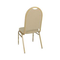 Bolero Steel Banquet Chairs with Neutral Cloth (4 pack)