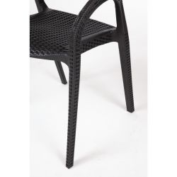 Bolero PP Rattan Wraparound Armchairs (4 pack)