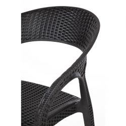 Bolero PP Rattan Wraparound Armchairs (4 pack)