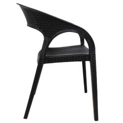 Bolero PP Rattan Wraparound Armchairs (4 pack)
