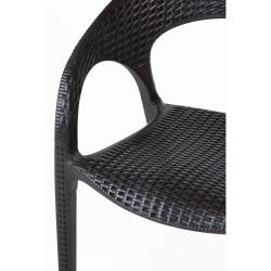 Bolero PP Rattan Wraparound Armchairs (4 pack)