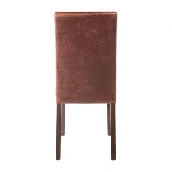 Bolero Faux Leather Dining Chair Antique Brown (2 pack)