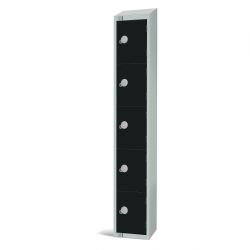 Elite Five Door 450mm Deep Lockers Black