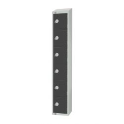 Elite Six Door 300mm Deep Lockers Graphite Grey