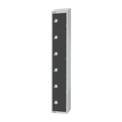Elite Six Door 450mm Deep Lockers Graphite Grey