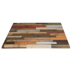 Werzalit Pre-drilled Square Table Tops Blanchas Red