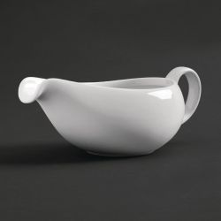 Royal Porcelain Classic White Gravy Boat 380ml (2 pack)