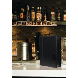Securit Contemporary Menu Cover Black A4