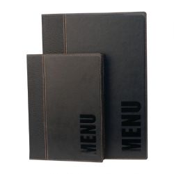 Securit Contemporary Menu Cover Black A4