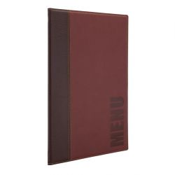 Securit Contemporary Menu Cover Bordeaux A4
