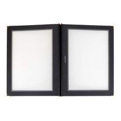 Securit Wood Spine American Style Menu Covers and Storage Box A4 Black (Pack of 20)