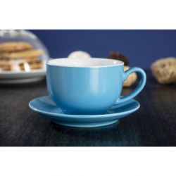 Olympia Cafe Cappuccino Cup Blue - 340ml 11.5fl oz (Box 12) (Pack of 12)