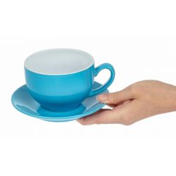 Olympia Cafe Cappuccino Cup Blue - 340ml 11.5fl oz (Box 12) (Pack of 12)