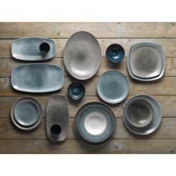 Churchill Studio Prints Raku Round Coupe Plates Quartz Black 288mm (12 Pack)