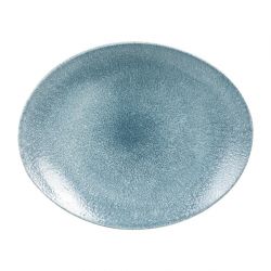Churchill Studio Prints Raku Oval Coupe Plates Topaz Blue 317mm (12 Pack)