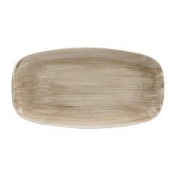 Churchill Stonecast Patina Antique Rectangular Plates Taupe 355mm (6 Pack)