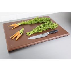 Hygiplas Extra Thick High Density Brown Chopping Board