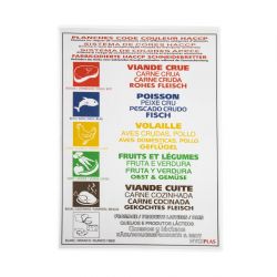 Hygiplas Low Density Chopping Board Set with Rack 450x300x10mm (6 Pack)