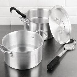 Vogue Aluminium Double Boiler Pan With Lid 24cm