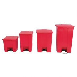 Rubbermaid Step-On Pedal Bin Red 68Ltr