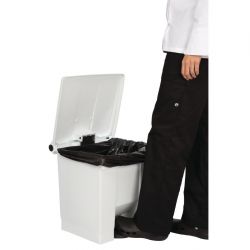 Rubbermaid Step-On Pedal Bin White 30.5Ltr