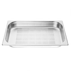 Vogue Stainless Steel Perforated 1/1 Gastronorm Tray 65mm