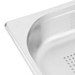 Vogue Stainless Steel Perforated 1/1 Gastronorm Tray 65mm