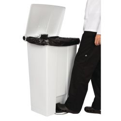 Rubbermaid Step-On Pedal Bin White 87Ltr