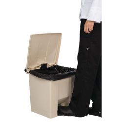 Rubbermaid Step-On Pedal Bin Beige 30.5Ltr