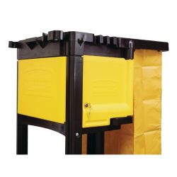 Rubbermaid Traditional Janitorial Cleaning Cart with Yellow Bag and Zip