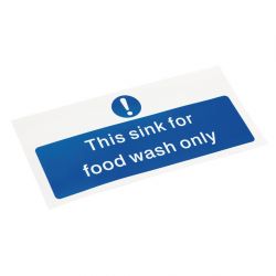 Vogue Food Wash Only Sign