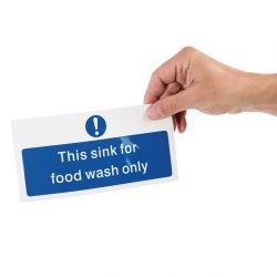 Vogue Food Wash Only Sign