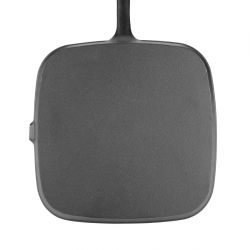 Vogue Square Cast Iron Ribbed Skillet Pan 24cm