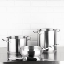 Vogue Stainless Steel Saut Pan 24cm