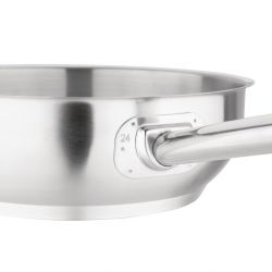 Vogue Stainless Steel Saut Pan 24cm